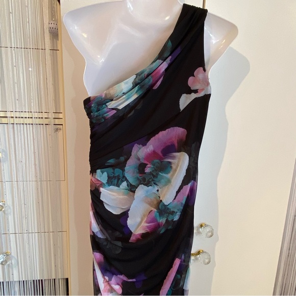 LeChateau One Shoulder Floral Maxi Dress Size XS - Picture 9 of 16